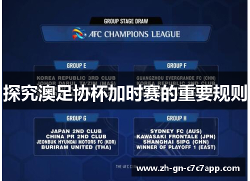 探究澳足协杯加时赛的重要规则 探究澳足协杯加时赛的重要规则